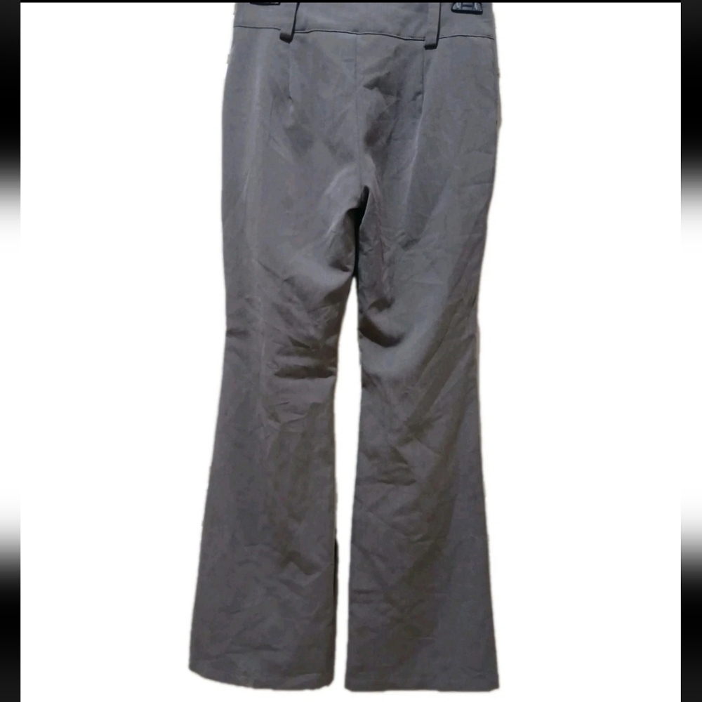 Y2K Grey Flare Stretch Trousers Women's Size:SMALL Bell Bottoms Brand New - Picture 3 of 9